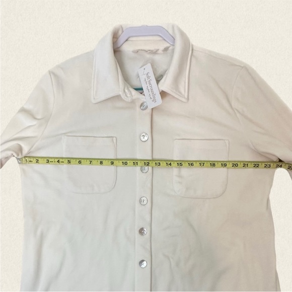 Soft Surroundings The Old Softy Long Sleeve Button Down Shirt NWT - Picture 7 of 11